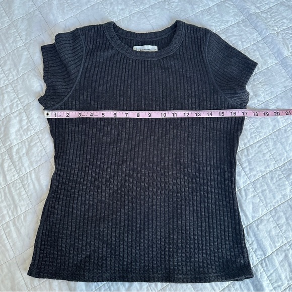 Everlane The Cozy Rib Tee Black Medium - Picture 6 of 9